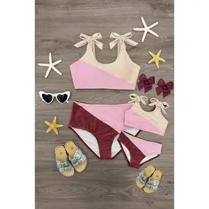 Mom & Me - Glitter Colorblock Bikini
