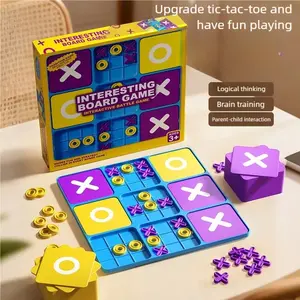 Xo Tic-Tac-Toe Board Early Education Desktop Game, Logic Thinking Training Toy for Kids, Unisex Gift for Christmas, New Year, Birthday