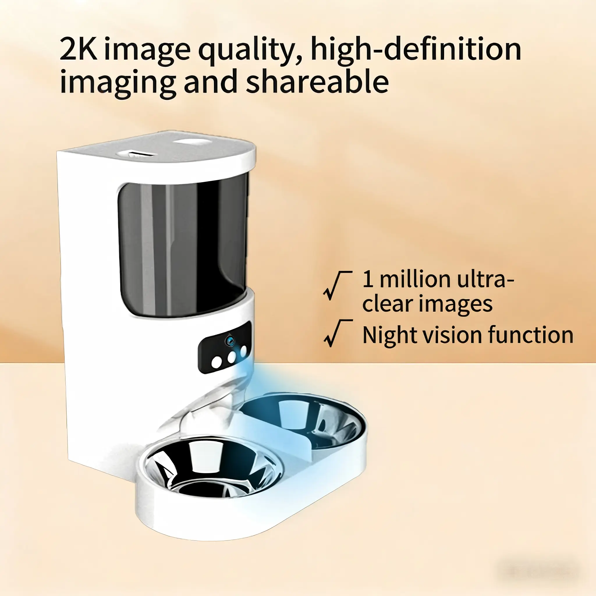 automatic feeder Pet automatic feeder, automatic feeding, intelligent feeder WiFi enabled, video supported, 4.0L gallon automatic feeder Pet automatic feeder, automatic feeding, intelligent feeder WiFi enabled, video supported, 4.0L gallon