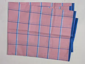 RegularX Pink Handloom Cotton Lungi Premium Printed Pure Cotton