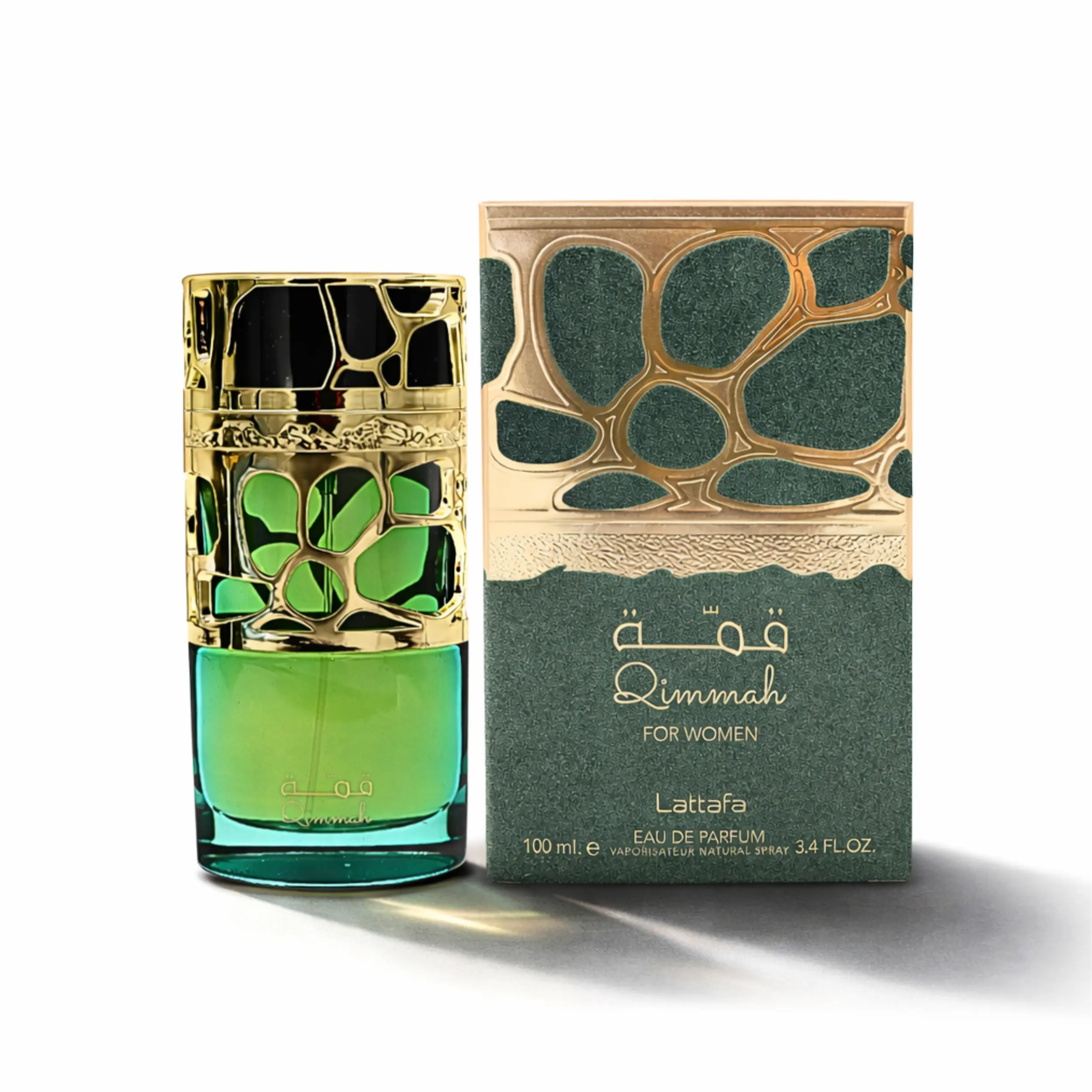 Lattafa Qimmah Eau de Parfum (EDP) Spray, 3.4 fl.oz Spicy Coffee Scent Green Notes, Women's Perfume for Adults, Long Lasting Perfumes for Women, Single Item