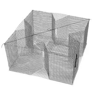 Bait Trap. 24" x 24", 12" deep. Galvanized mesh or Black PVC coated mesh for bream and other bait fish. Made in the USA.