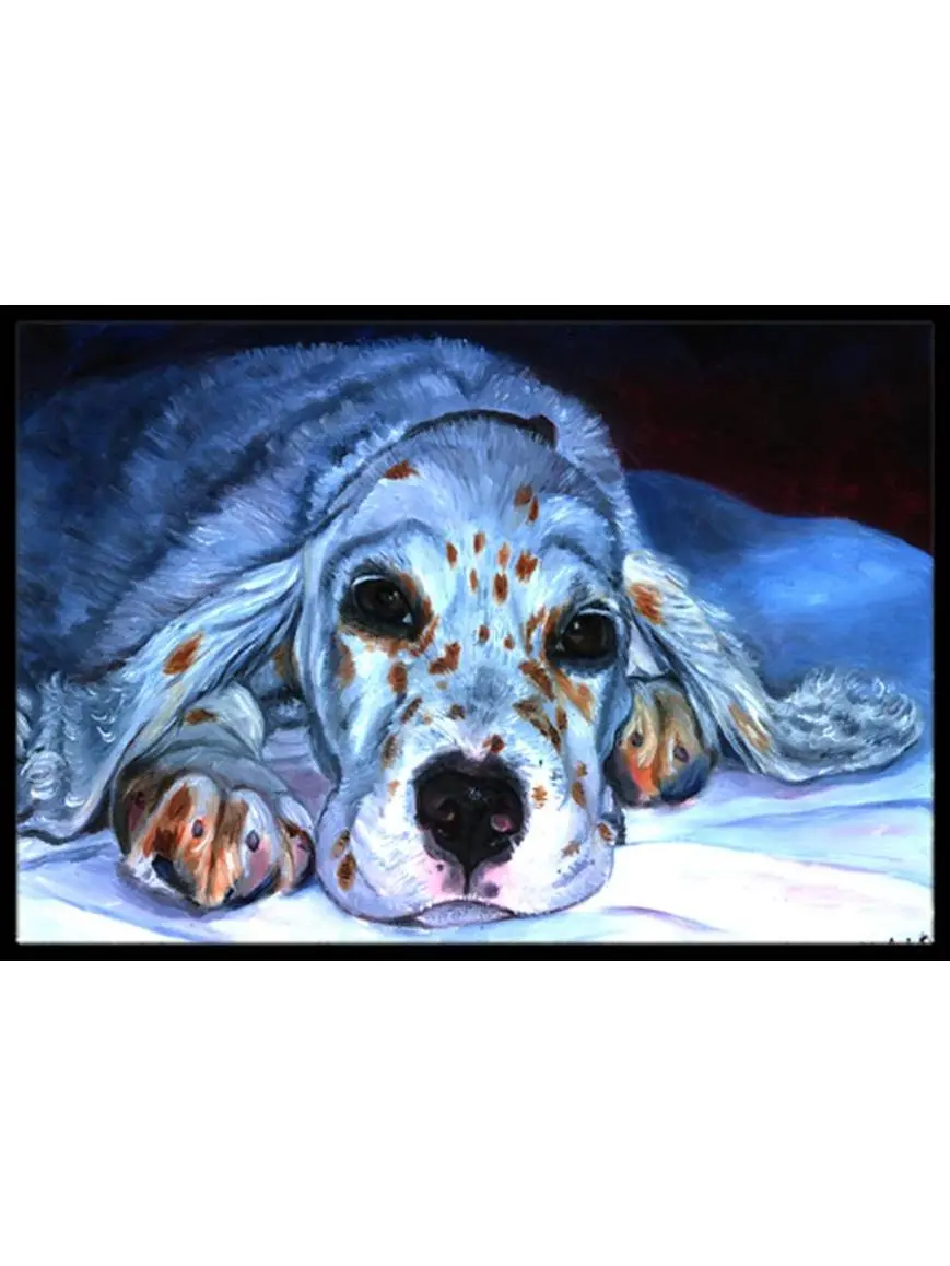 Carolines Treasures 7330MAT English Setter Pup Anti-Skid Durable Fade-Resistant Indoor & Outdoor Mat - 18 x 27 in, for Moderate Traffic