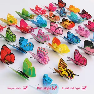 20 simulated butterfly, 6-12 cm.3D simulated double-layer butterfly, suitable for garden, living room, children's area, and wall decoration in rooms.