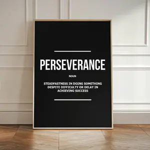 Resilience Definition Print, Motivational Office Decor, Modern Success Poster, Entrepreneur Inspiration Digital Art Perseverance Sign, Print On Paper