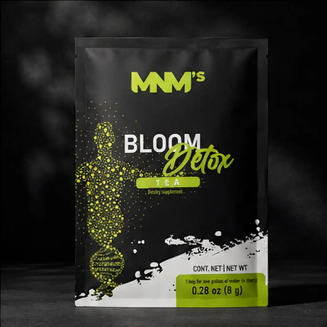 MNM's Bloom Detox Herbal Tea Dietary Supplement - Botanical Wellness Blend with Persimmon, Mallow, Blessed Thistle, Beet - 1 Gal (4L) Supply for Up to 7 Days
