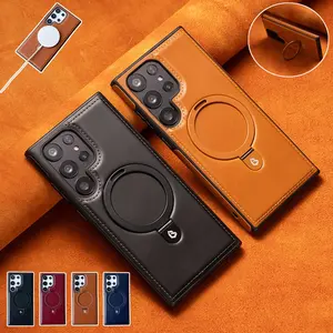 Magnetic Attraction Stand Phone Case, 1 Count Phone Protective Cover, Shockproof Phone Protective Case Compatible with Samsung Galaxy S26Ultra S25 S24 S23 S22 Plus, Accessories