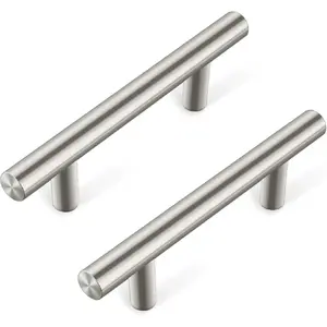 30 Pack 5 Inch Brushed Nickel Cabinet Pulls  Cabinet Handles Stainless Steel Drawer Handles for Kitchen Cabinet Hardware 3 Inch Hole Centers