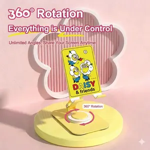 Cute Minions 360° Rotating Phone Stand Foldable, Adjustable, And Portable Desktop Holder (360-Degree Rotation, Secure & Stable)