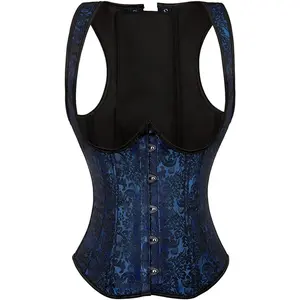 Corset Underbust Women Straps Top Lace up Boned Brocade Waist Training Plus Size Lingerie Sexy for Party & Cosplay Costumes Halloween Renissance