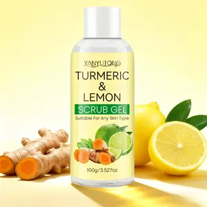 Turmeric & Lemon Scrub, Exfoliating Brightening Formula, for Dry Rough Skin, Sensitive Skin Exfoliator, Vitamin C Antioxidant, Collagen Boosting, Free Radical Neutralizer, Winter Essential