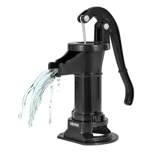 fathersdaygift VEVOR Well Hand Pitcher Pump, 25 ft Maximum Lift, Antique Cast Iron Manual Hand Water Pump, NPT 1-1/4in Connection, Easy Installation, Old Fashioned for Outdoor Garden, Pond, Backyard, Farm, Black