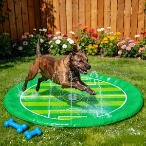 FIFA World Cup Official Licensed Pet Toy Interactive Aqua Fun Mat Dog Splash Play With Cooling Gel Infused Water Pads