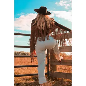 Leather Fringe Crop Jacket