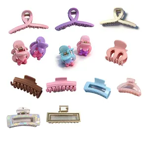 11 Pcs Hair Clips for Women 3 Styles Small Medium Large Claw Clips for Thin Thick Curly Hair, Strong Hold & Non-Slip Clips, Stylish Matte Plastic Hair Accessories Ideal Gifts for Women