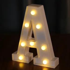 26 Alphabet LED Light Up Letters Battery Powered Decorative Marquee Letter Lights for Party Bar Night Light Home Decor(A)
