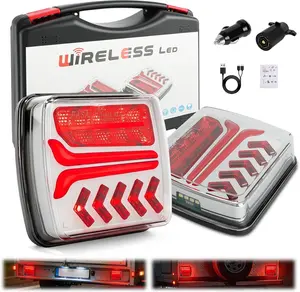 Dazone Wireless Magnetic LED Trailer Lights Rechargeable Tail Tow Lights Kit IP65 Waterproof  for RV Camper Boat Caravan