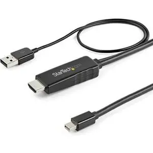 Startech HD2MDPMM2M 6.6 ft. HDMI to Mini DisplayPort Connector Cable, Computer Accessories Gadget, Audio-Visual Adapter