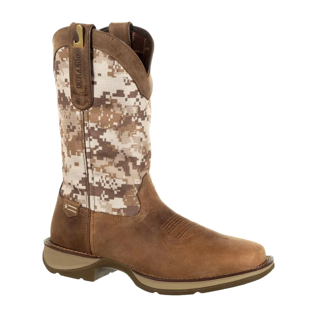 Durango Men's Rebel Desert Camo Dusty Brown Square Toe Boots DDB0166 Durango Men's Rebel Desert Camo Dusty Brown Square Toe Boots DDB0166