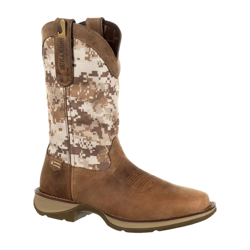 Durango Men's Rebel Desert Camo Dusty Brown Square Toe Boots DDB0166