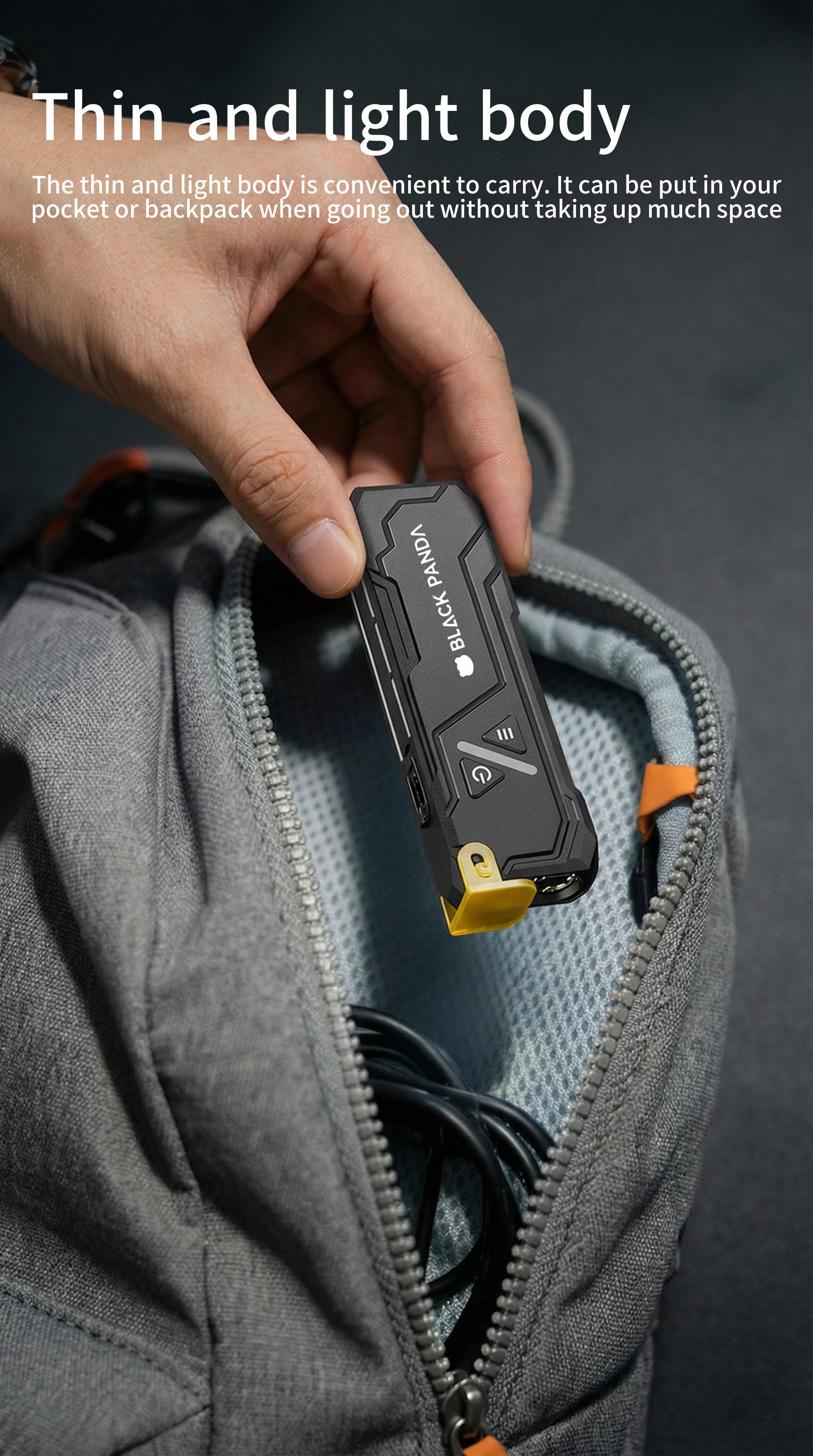 BlackPanda Mini Pocket Flashlight EDC, Ultra Bright Rechargeable water resistance Torch Light