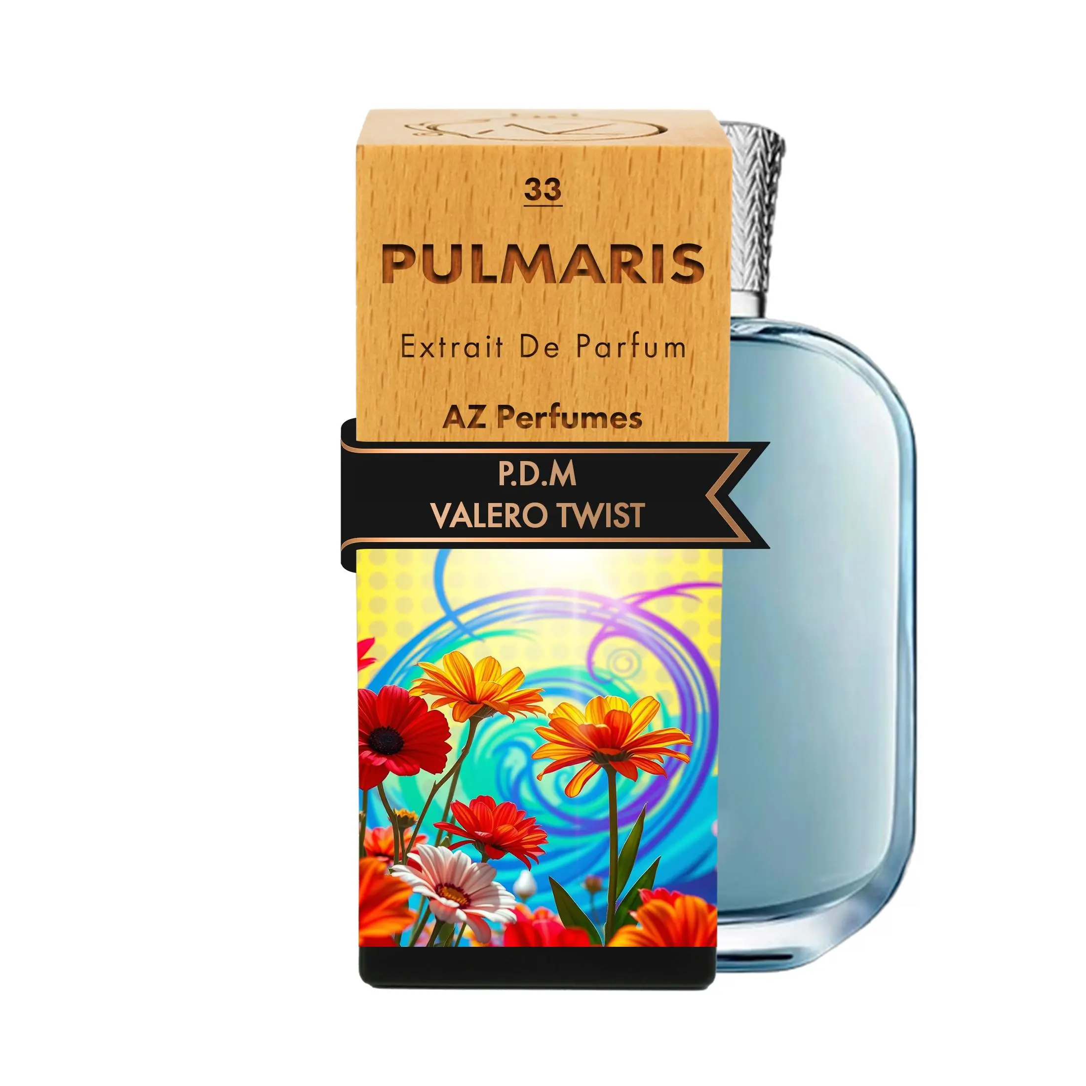 Pulmaris N°33 | Unisex | Az | Extrait De Parfum | Citron, Bergamot and Juniper, Lavender, Geranium, Nutmeg and Cypress; Ambrox Super, Patchouli and Sandalwood.