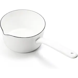 37 Oz Enamel Milk Pan, Mini Butter Warmer Pan, Nonstick Saucepan with Pour Spout, Milk Melting Boiling Pot for Stove Top
