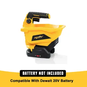 Mellif Cordless Handheld Spreader Compatible With Dewalt 20V Battery – Portable Electric Fertilizer, Grass Seed, Salt & Feed Spreader – Year-Round Use Lawn Power Tool