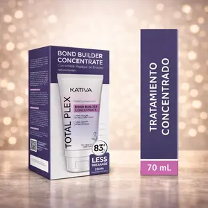 Kativa Total Plex Bond Builder 70ml - Mother's Day Special Haircare Repair Treatment, Intense Nourishing Salon-Grade Restorer for Damaged Hair, Breakage, Split Ends, Organic Argan Oil, Formaldehyde-Free for Adults, Intense Nourishing Treatment