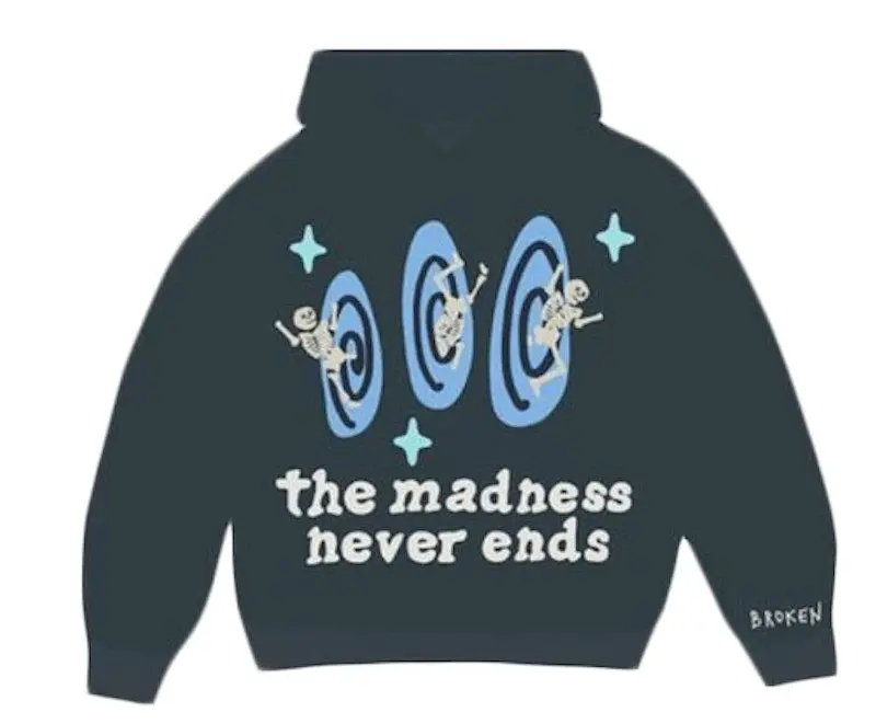 Broken Planet The Madness Never Ends Hoodie Navy (men) by StockX