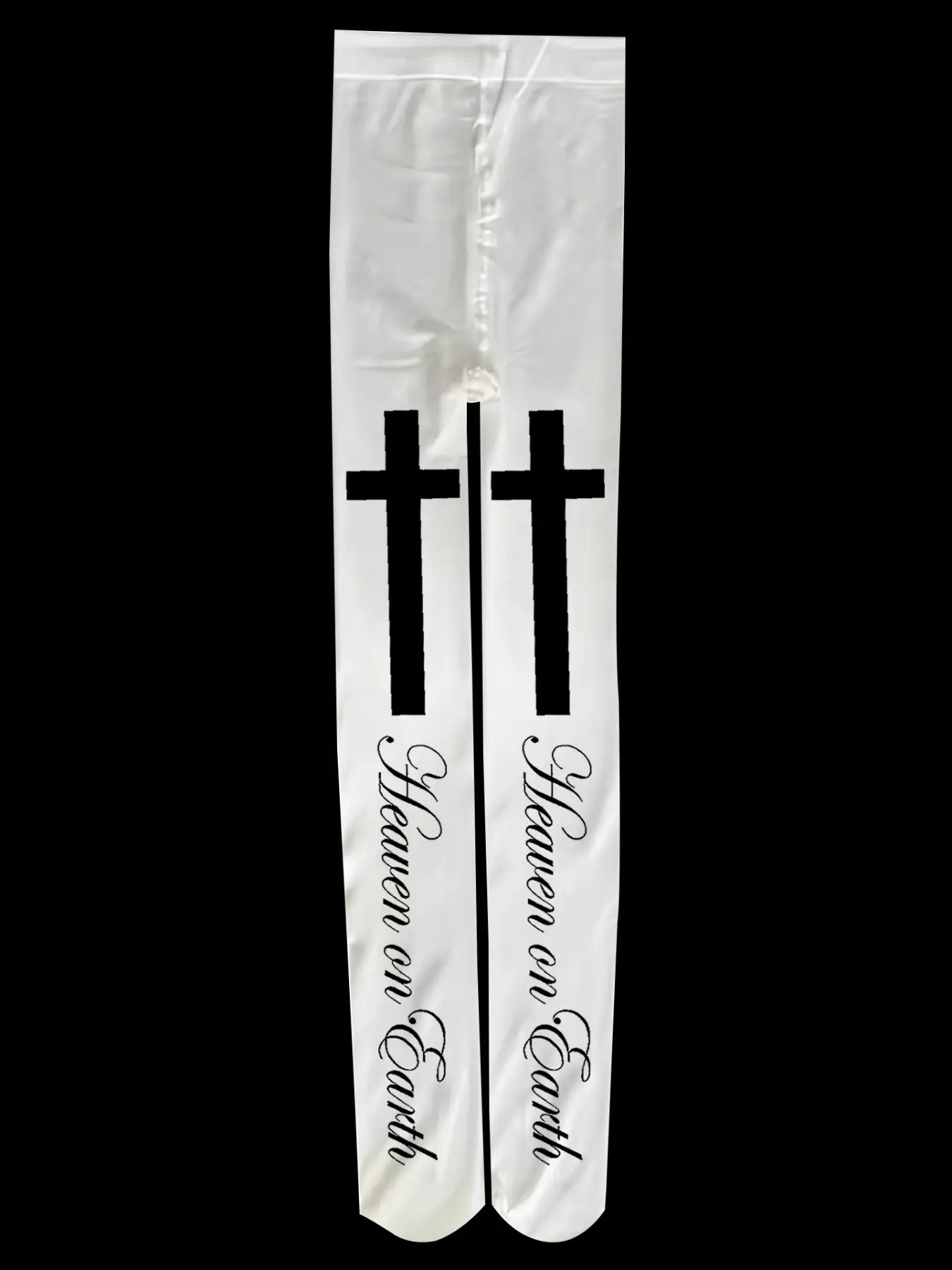 Graffiti Letter Print Long Socks, Tight Ankle Socks, Harajuku Knee High Y2K Style Role Play Cute Socks, Women's Fashion Accessories