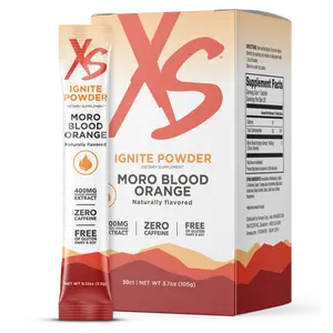 XS Ignite Powder Moro Blood Orange 30 Stick Pack Daily Fitness Drink Mix with Antioxidants for Active Lifestyle Support Energy Supplement Healthcare Vitamin Beverage Sport