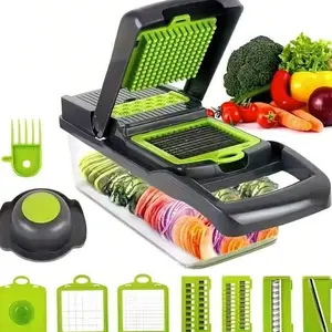 16-Piece Vegetable Cutter Set - Dicing, Slicing, Shredding - Kitchen Efficiency Tool