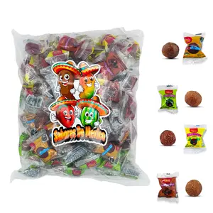 100 Pcs Vero Pica Fresa Pica Goma Mix - Spicy Strawberry, Tamarindo, Sandia, Mango Mexican Candy Dulces Mexicanos Sweet Snack Gummy Bonbon Mangga