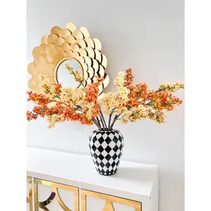 Faux Orange Fall Colors Stem (Pack of 3 Stems)