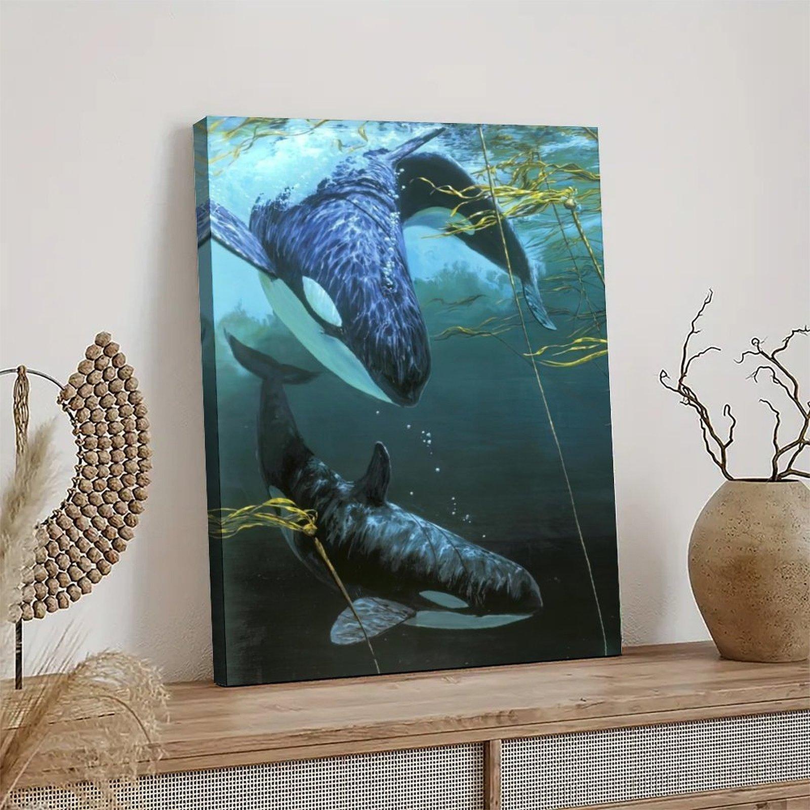 Sea Animal Poster Orca Poster Decorative Painting Canvas Wall Art Picture Print Modern Family Bedroom Decor