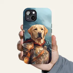 Royal Pet Portrait Phone Case, Cute Labrador Retriever Princess Dog Phone Cover, Gift for Dog Lovers, Vintage Luxury Art Case for iPhone