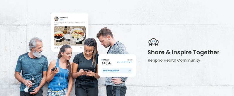 RENPHO Health and Fitness Bundle Smart Scale and Smart Tape, Gym Gifts with Digital Bluetooth Scale with Tape Measure for Body Measuring, Monitor Health Analyzer for Weight Loss, Muscle Gain, Gift 400lbs, Inches/cm