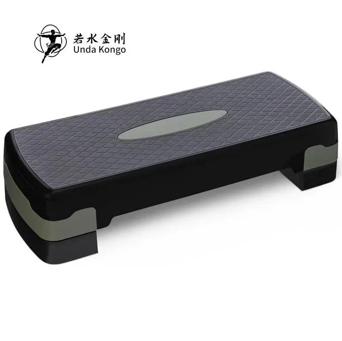 Aerobic Exercise Step Platform, Adjustable Workout Stepper for Home Fitness, 27", Black/Grey