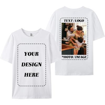 FEEGO Custom T-Shirts for Men Women, Custom Tees Shirt Design Your Own, Personalized Photo/Text/Graphic T-Shirt boyfriend  tees good  graphic