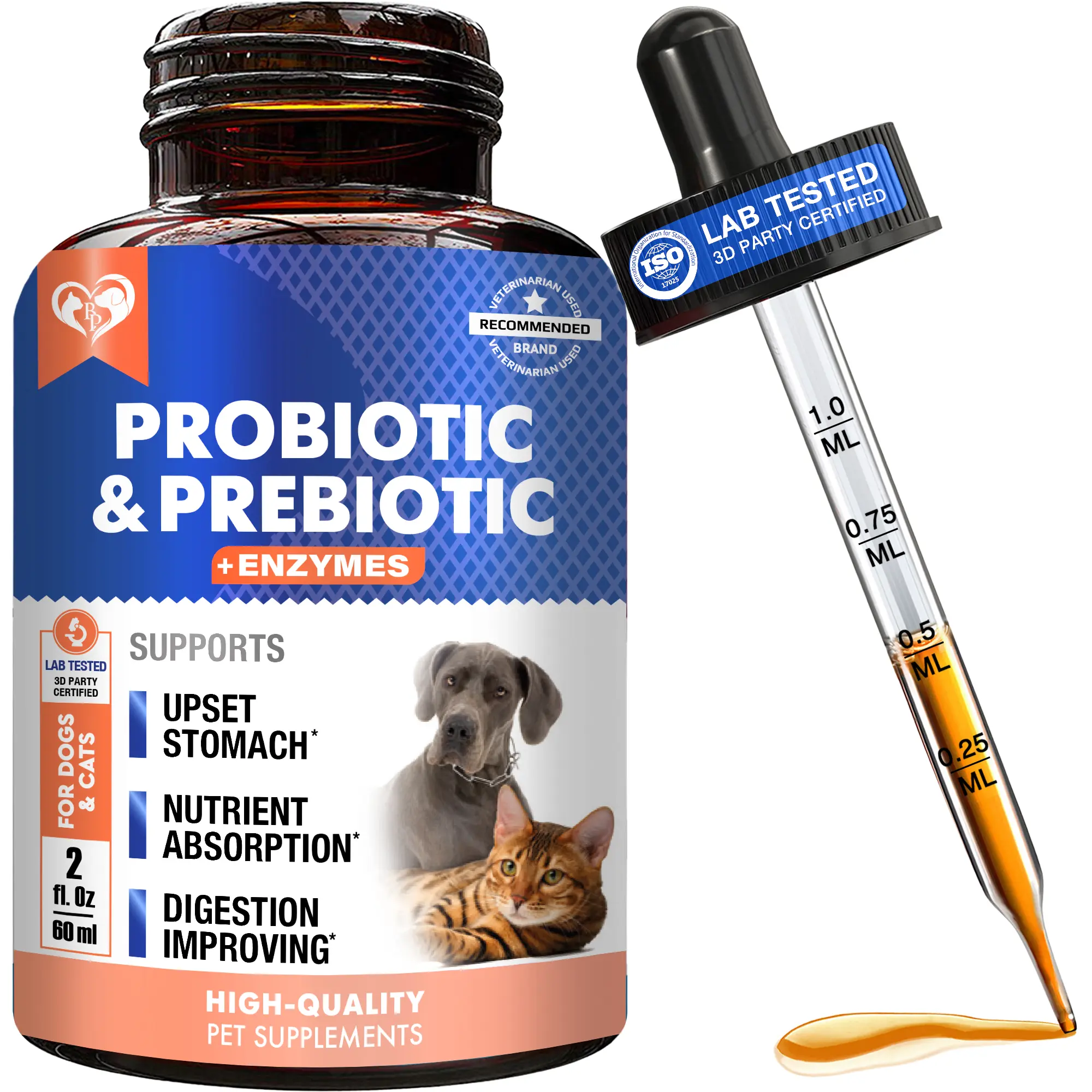 Probiotics & Prebiotics with Enzymes for Dogs and Cats Probiotics & Prebiotics with Enzymes for Dogs and Cats