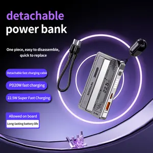 Portable Charger,Portable Bank 10000mAh,Travel Essentials Phone Charger Compact Lightweight External Battery Pack for Smart Phones,Tablets