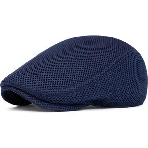 Unisex Polyester Mesh Flat Cap - Summer Breathable Beanie, Newsboy, Ivy, Gatsby, Irish Cabbie, Driving Hat with Full Head Wrap by Fishhat LLC Bluetooth LED Speaker,summervibes