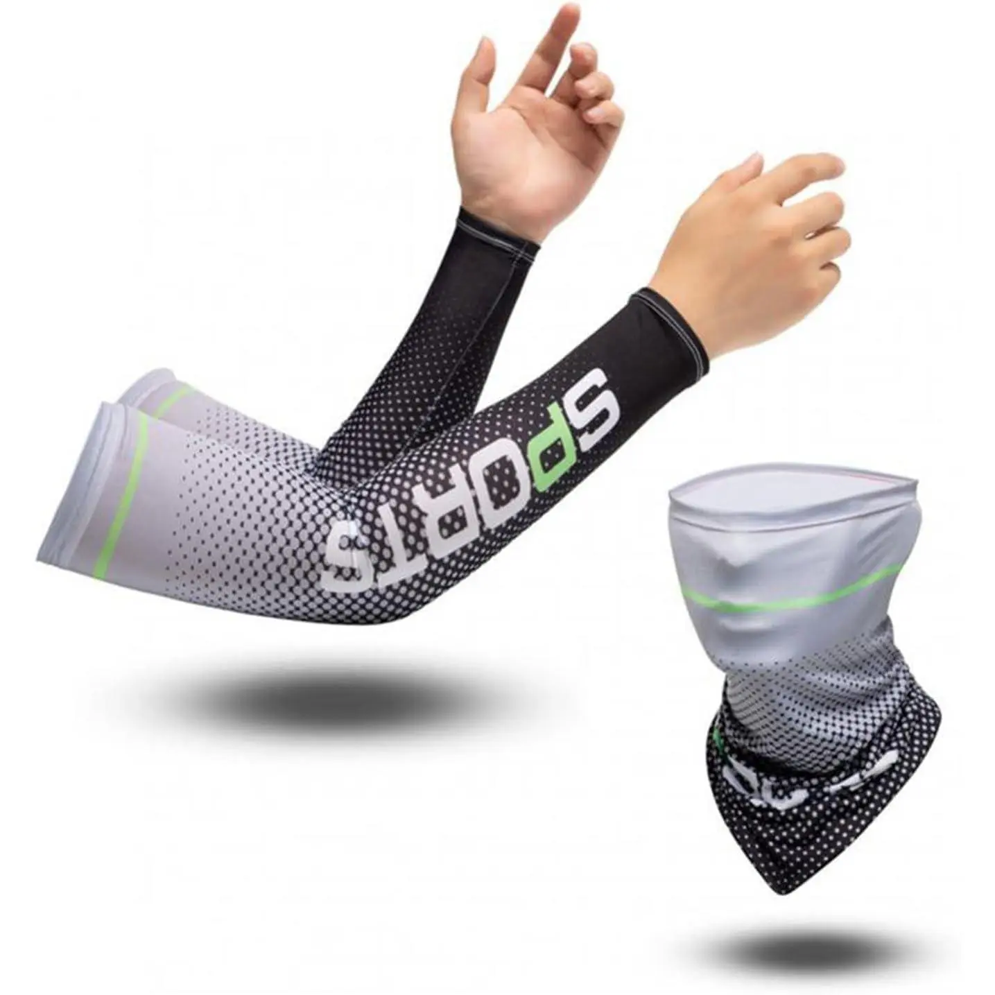 Vintage Unisex 2-Piece Ice Silk Hand Protector Set - Anti-Injury, Safety, Sporty Protective Gear, Cool Sport Cycling Gloves with Arm Sleeves, Anti-Injury Protective Gear, Vintage Protective Gear, Armband Protective Gear