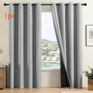 100% Blackout Curtains ， Room Decor Window Blinds, Thermal & Soundproof for Living Room, Bedroom, Office