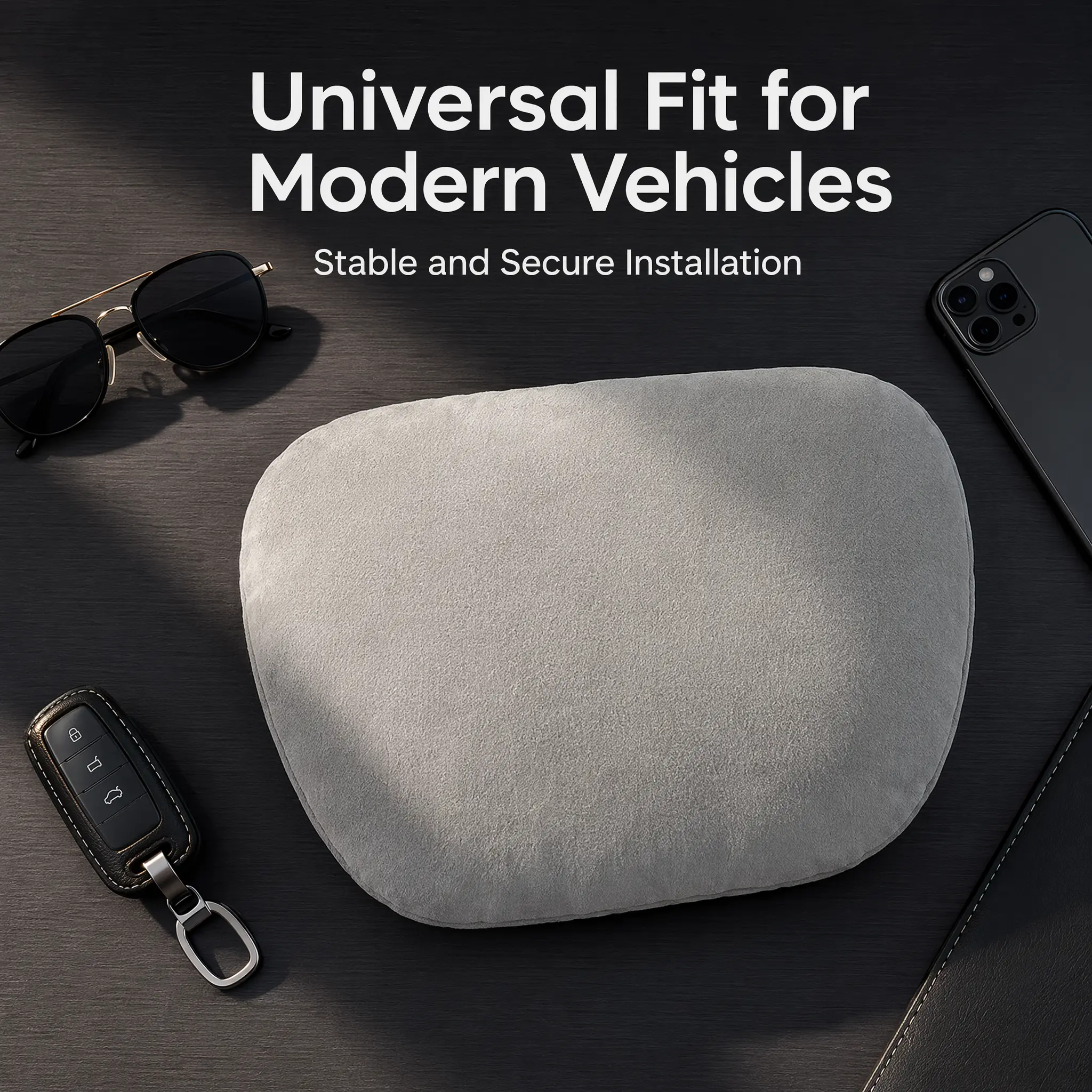 Universal Car Headrest Neck Pillow - Comfortable Breathable Support Cushion, Car Interior Auto Accessories