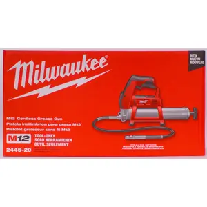 Milwaukee Bare-Tool Milwaukee 2446-20 M12 12-Volt Cordless Grease Gun (Tool Only, No Battery)