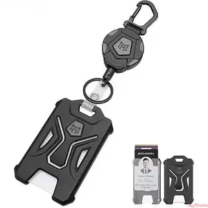 Heavy Duty Retractable Badge Reels with Carabiner - Stylish Sturdy Design, Extended Length, Practical Holder for Workers, Daily Office Use