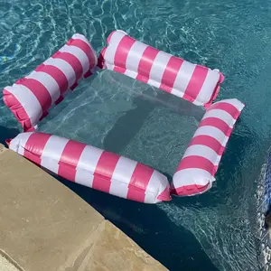 Inflatable Pool Hammock, Foldable Striped Floating Chair & Water Hammock Pool Float Lounge for Outdoor Swimming Pools (Without Pump) #GLOBAL PICKS