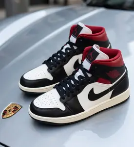 Nike Air Jordan 1 Mid Gym Red Panda BQ6472-061 Womens Fashion Sneakers New